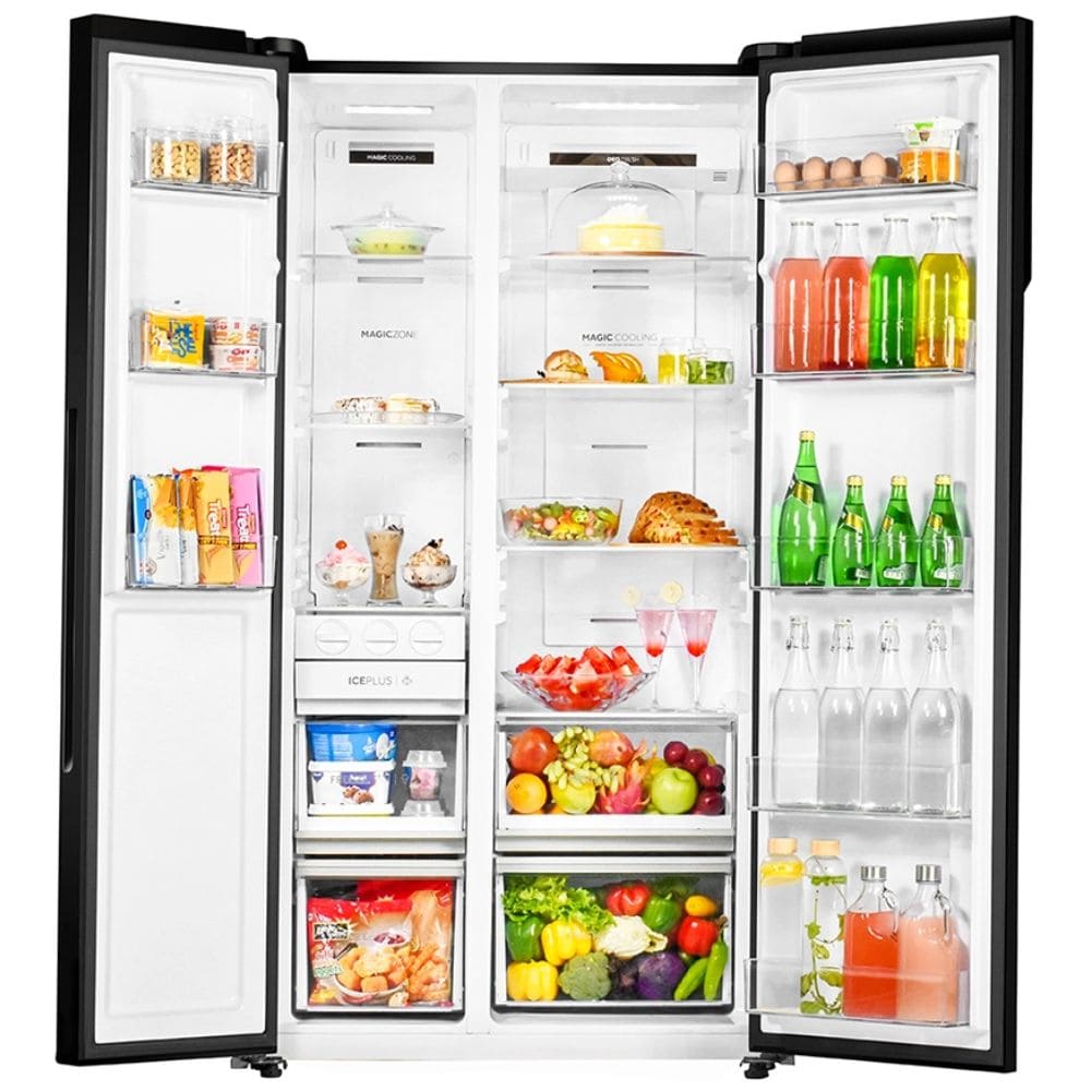 Haier 602 Ltrs 3 Star, Inverter Frost Free, Side by Side Refrigerator (HRS-682PMGU1)