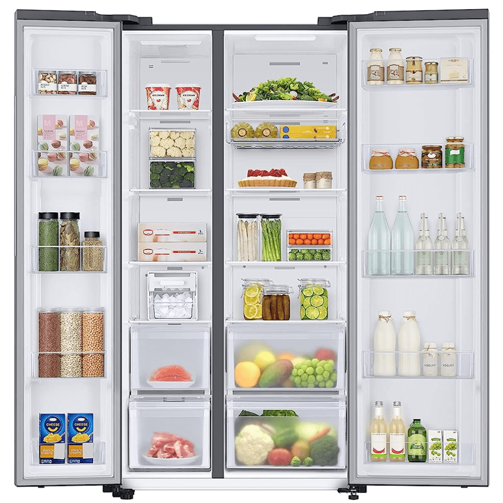 Samsung 653 Ltrs 3 Star, Inverter Frost Free, Side-by-Side Refrigerator (RS76CG8113SL)