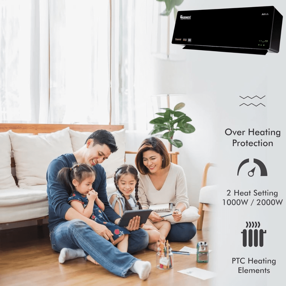 Warmex 1500 Watts Radiant Floor Mount Room Heater (Superb WM, Black)