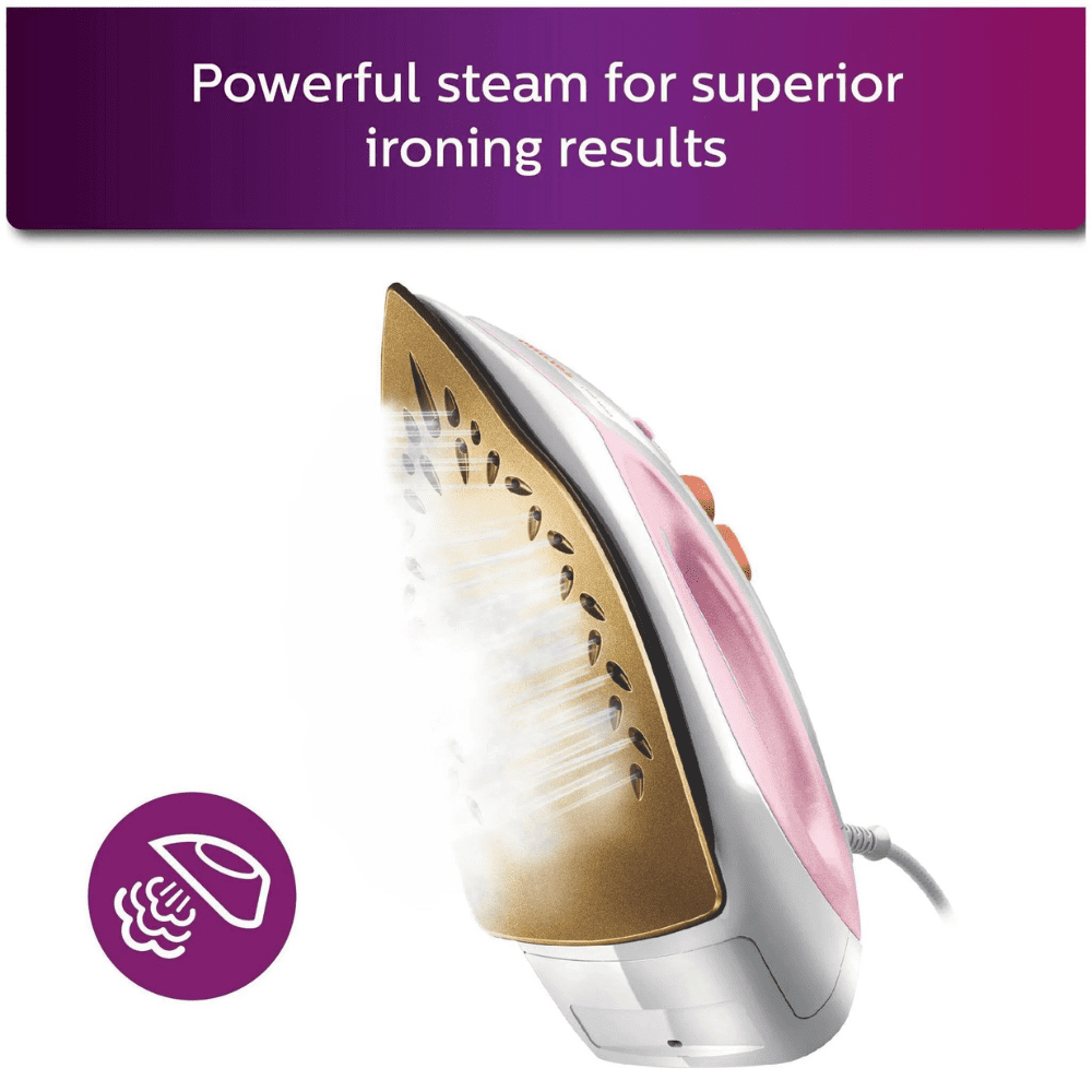 Philips GC1920/28, 1440 Watt, Steam Iron (Pink)