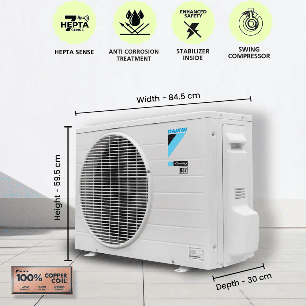 Daikin 1.5 Ton 5 Star Inverter Split Air Conditioner (ATKM50UV16VA)