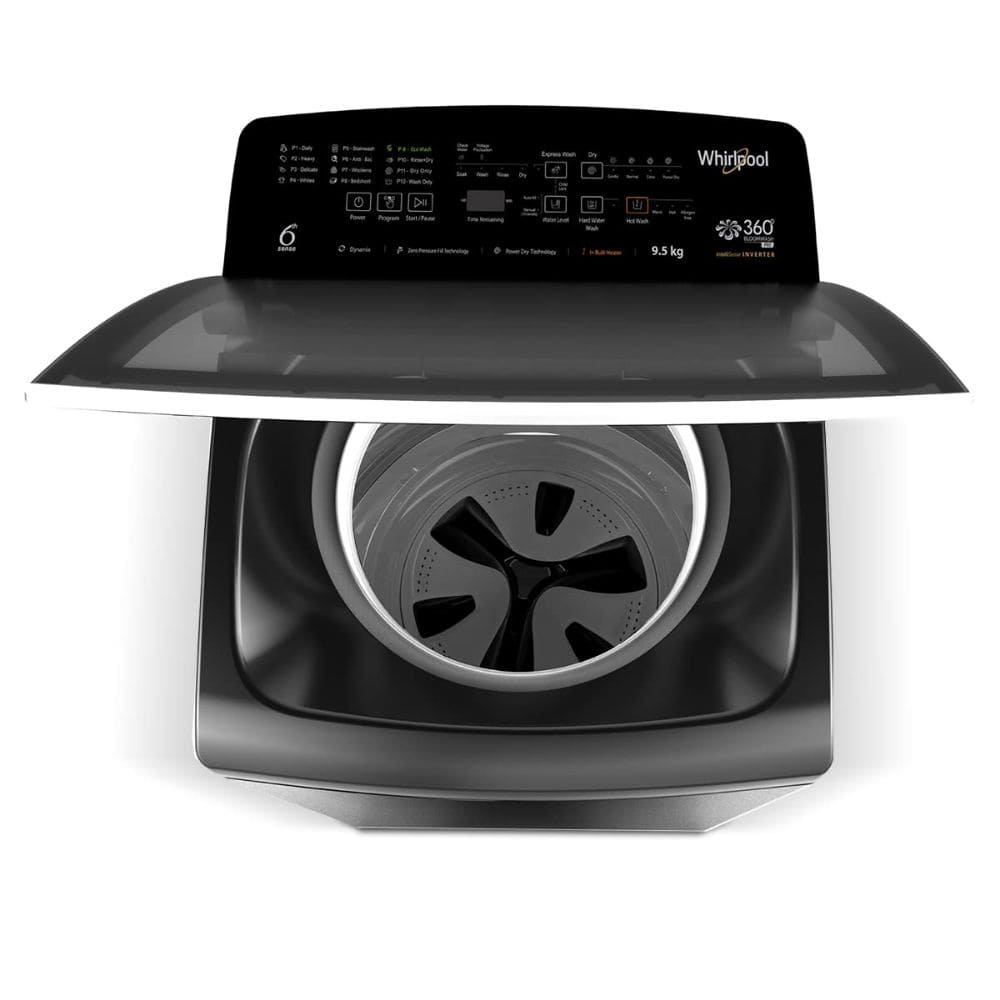 Whirlpool 9.5 Kg 5 Star Fully-Automatic Top Load Washing machine (360 BW PRO-H 9.5 GRAPHITE 10Y, midnight Grey)