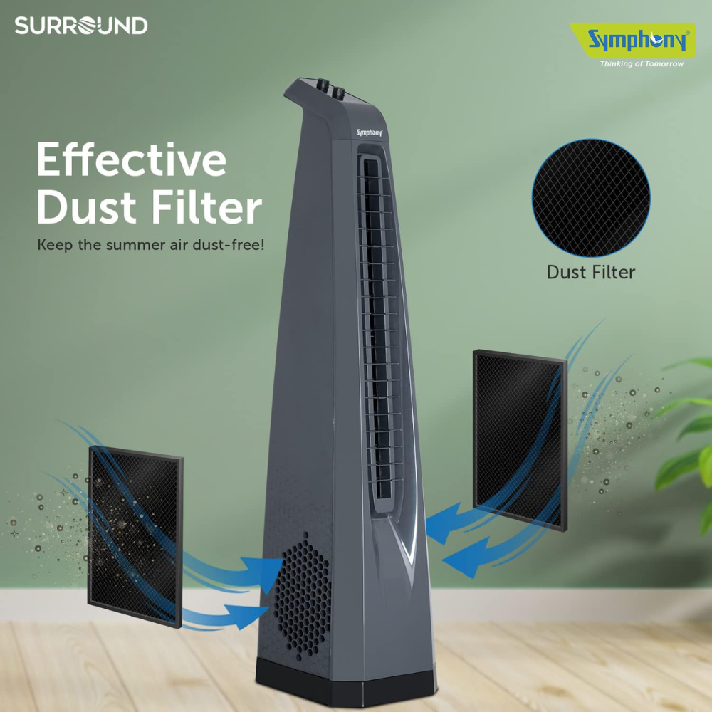 Symphony Surround, Bladeless with Dust Filter Technology Tower Fan
