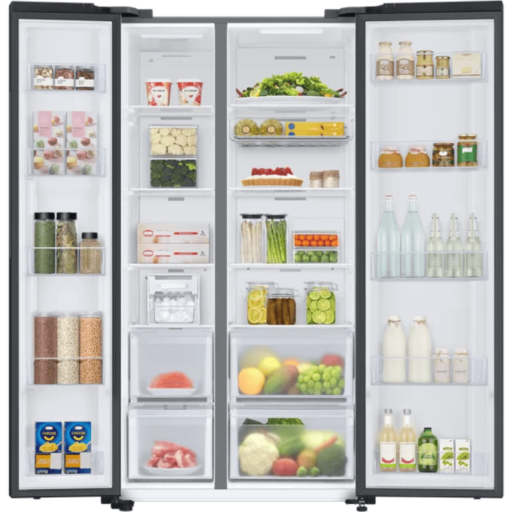 Samsung 653 Litres Side by Side Refrigerator (RS76CG8113B1, Black Matt)