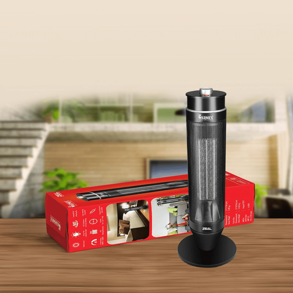 Warmex 2000 Watts Zeal Oscillating Feature Room Heater, Black