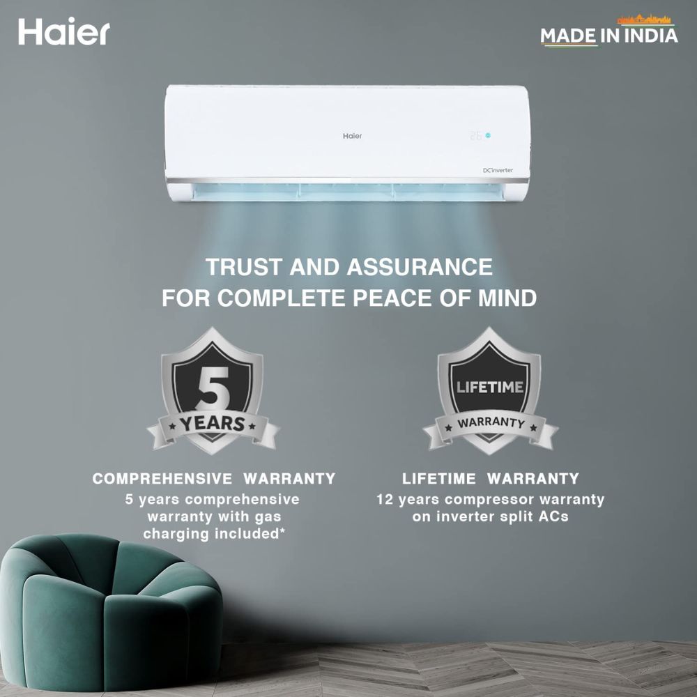 Haier 1.5 ton 5 star  Inverter Split Air Conditioner (HSU18K-PYS5BE-INV)