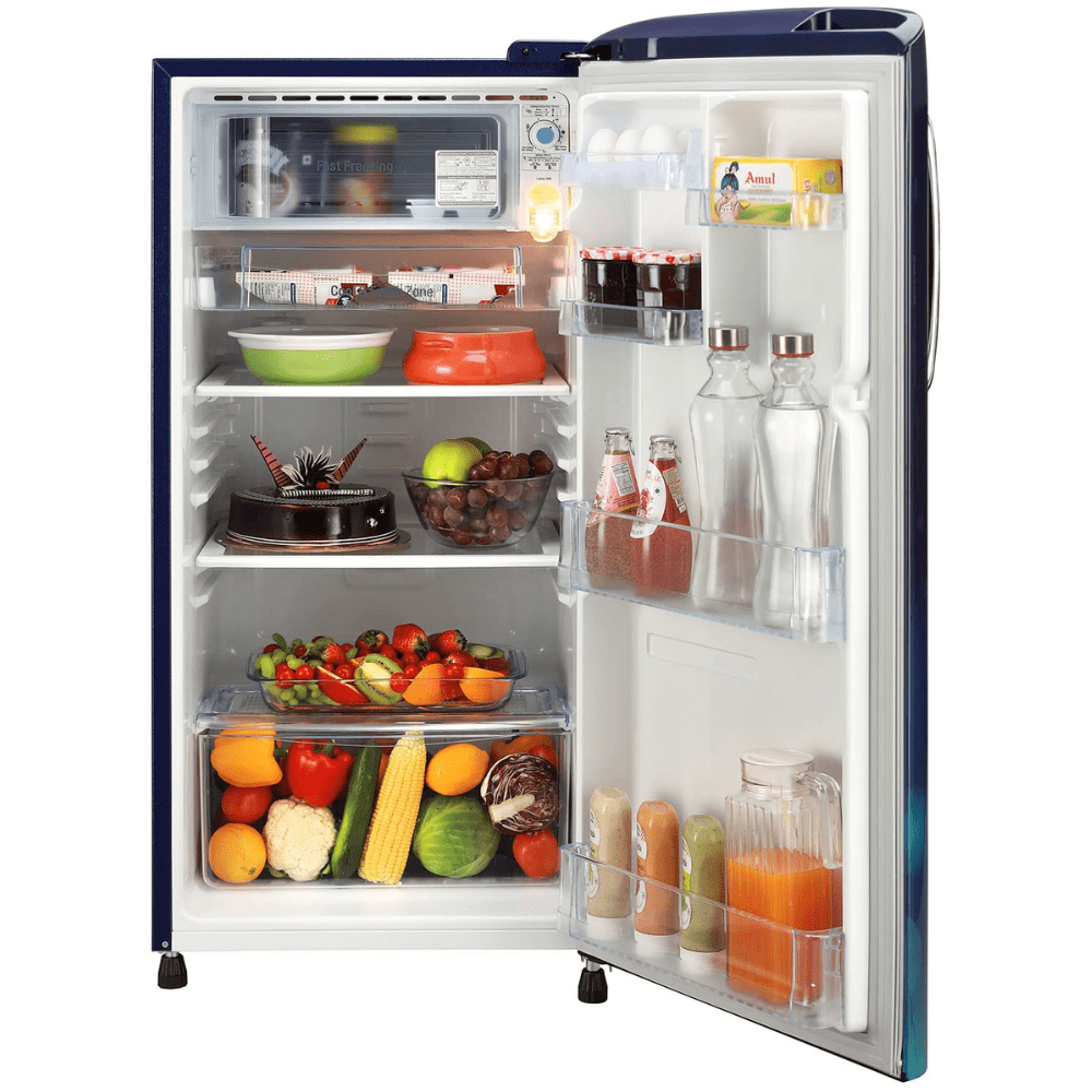 LG 185 Ltrs 3 Star Inverter Direct Cool Single Door Refrigerator ( GL-B201ABCD, Blue Charm)