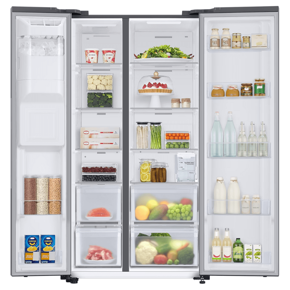 Samsung 633 Ltrs 3 Star, Inverter Direct Cool Side-by-Side Refrigerator (RS78CG8543SL)