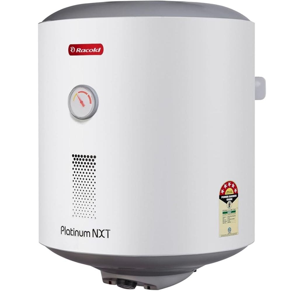Racold 50 Ltrs Vertical Storage 5 Star Water Heater Geyser (Platinum Nxt V50, White)