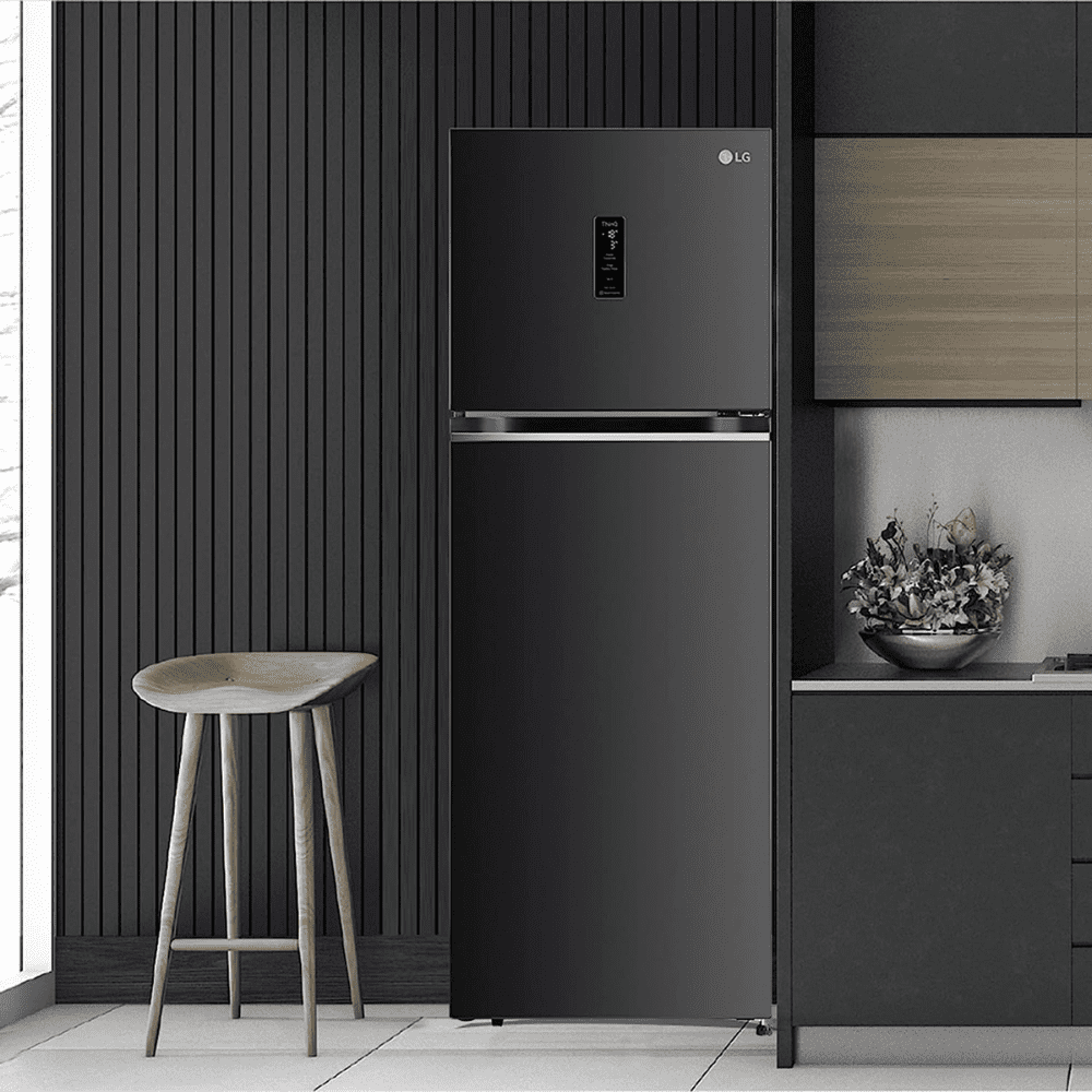 LG 360 Ltrs 3 Star Smart Wi-Fi +Inverter Frost Free Double Door Refrigerator (GL-T382VESX, Ebony Sheen)