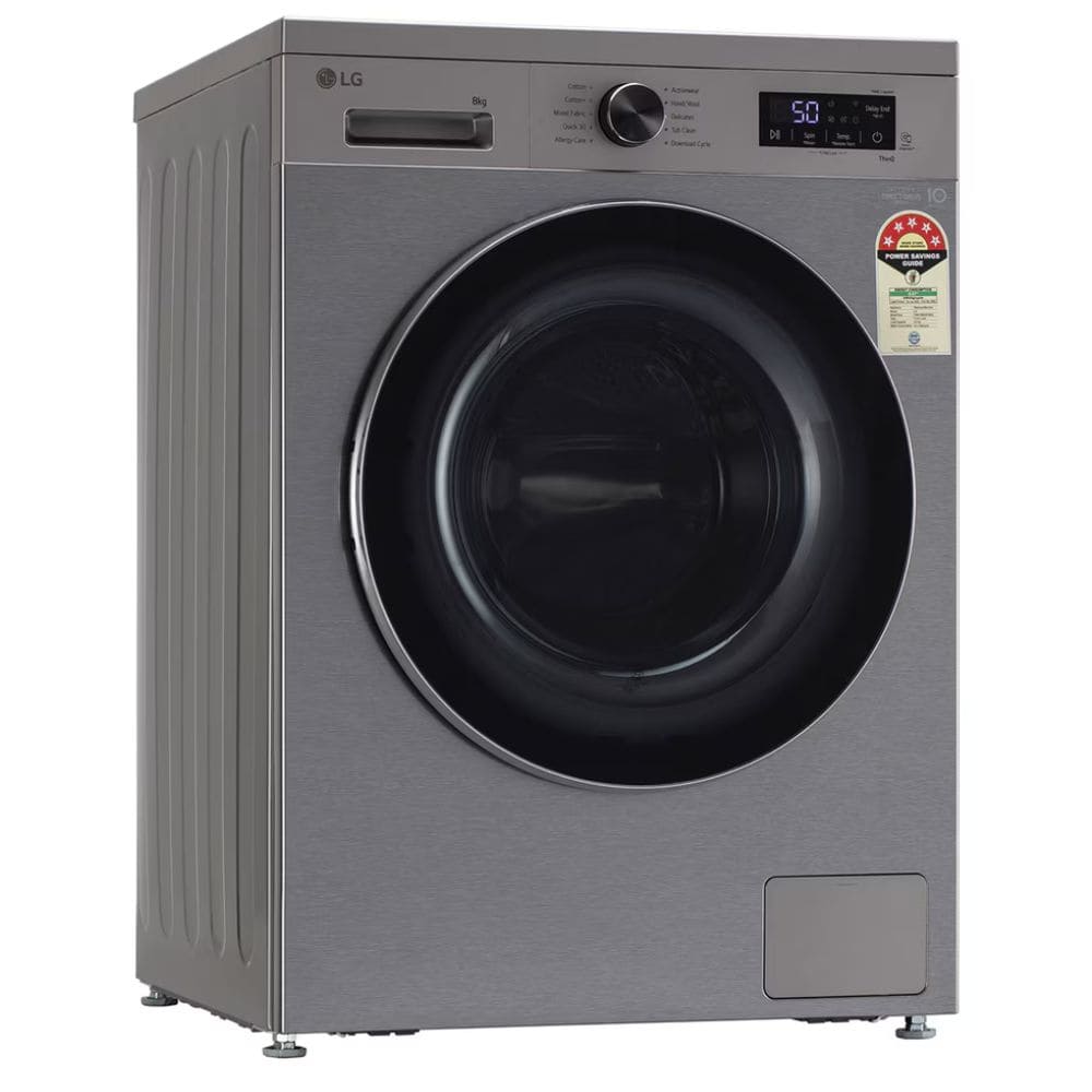LG 8 Kg 5 Star Fully-Automatic Front Load Washing machine (FHB1208Z4P,Black)