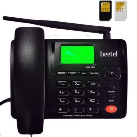 Beetel F2N+ GSM Fixed Wireless landline Phone with LCD Display, Voice Recording, Black