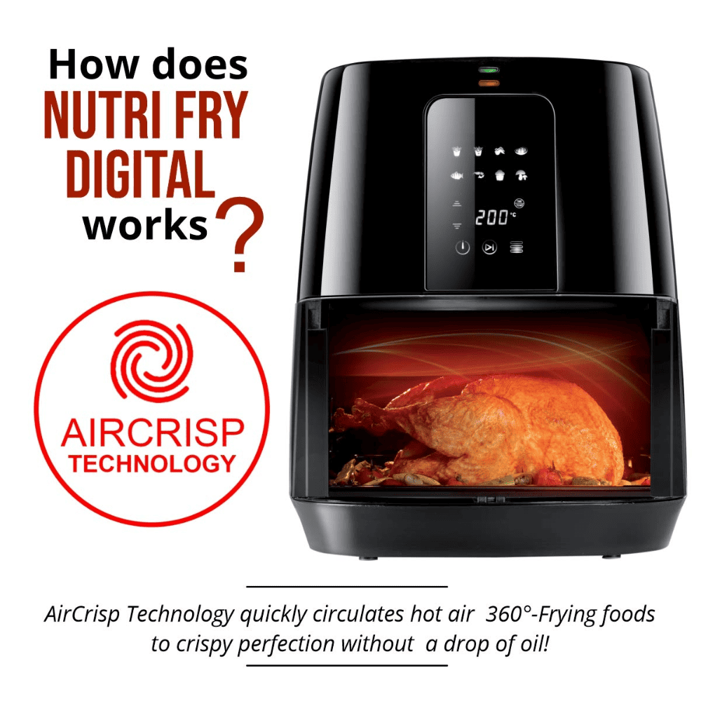 Inalsa Steamax, 1200 Watts Garment Steamer with Fabric & Steam Brush and 260ml Capacity (White & Pink), Air Fryer Digital Nutri Fry-1400W 4L,Smart AirCrisp Technology 8-Preset, Variable Temp (Black)