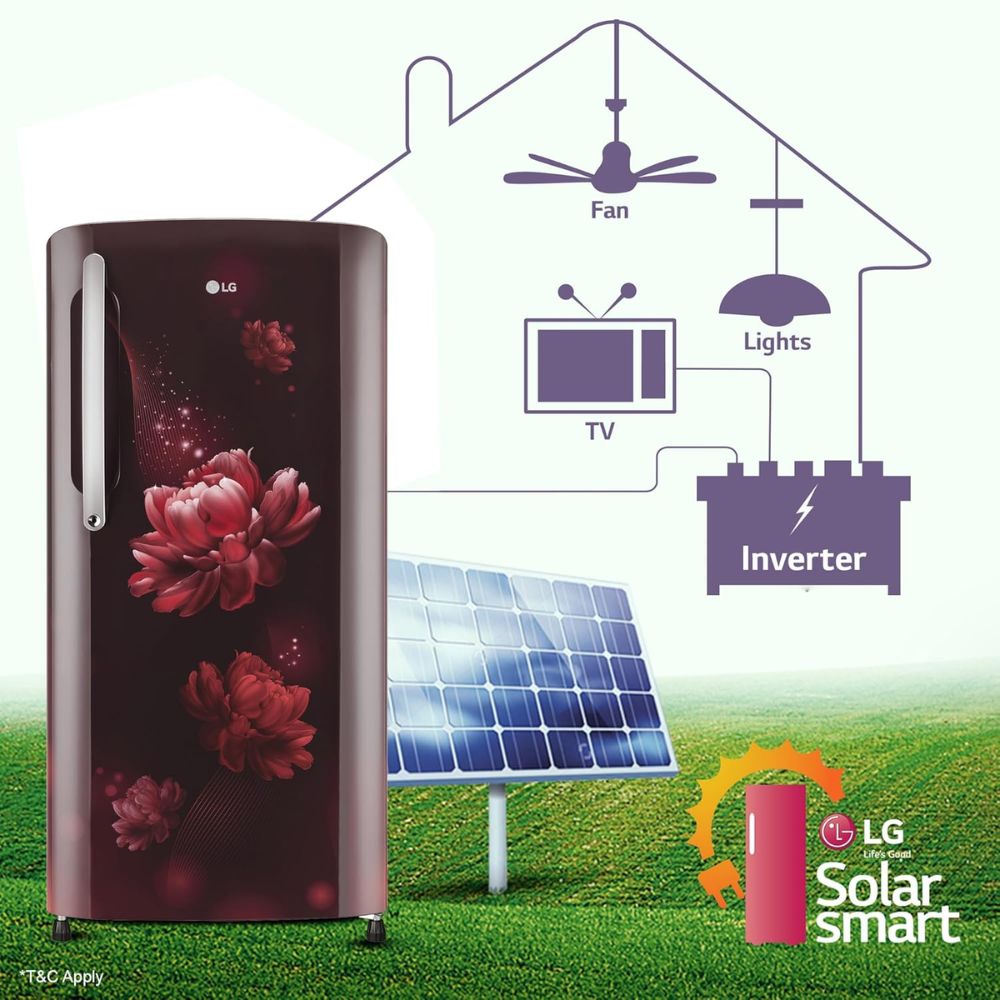 LG 204 Ltrs 3 Star Direct Cool Single Door Refrigerator (GL-B211HSCY, Wine)