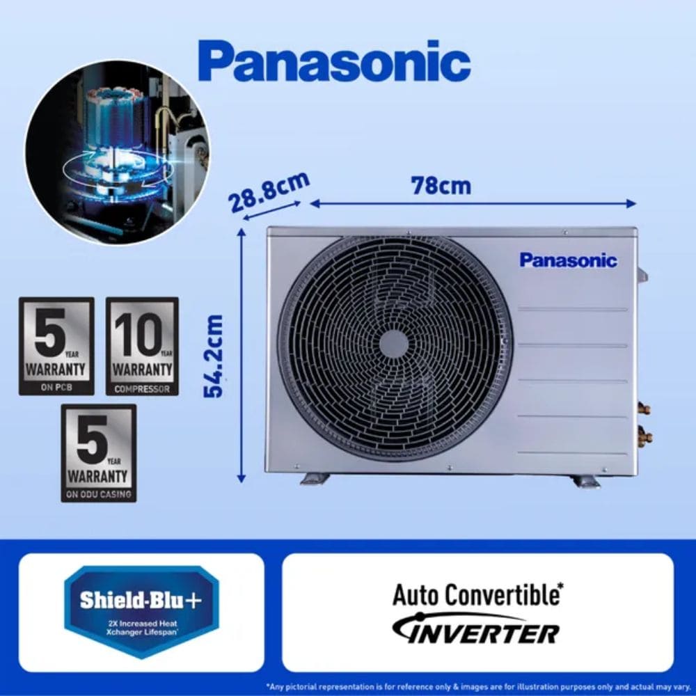 Panasonic 1.5 ton 3 star Inverter Split Air Conditioner (CU-AU18BKYF)