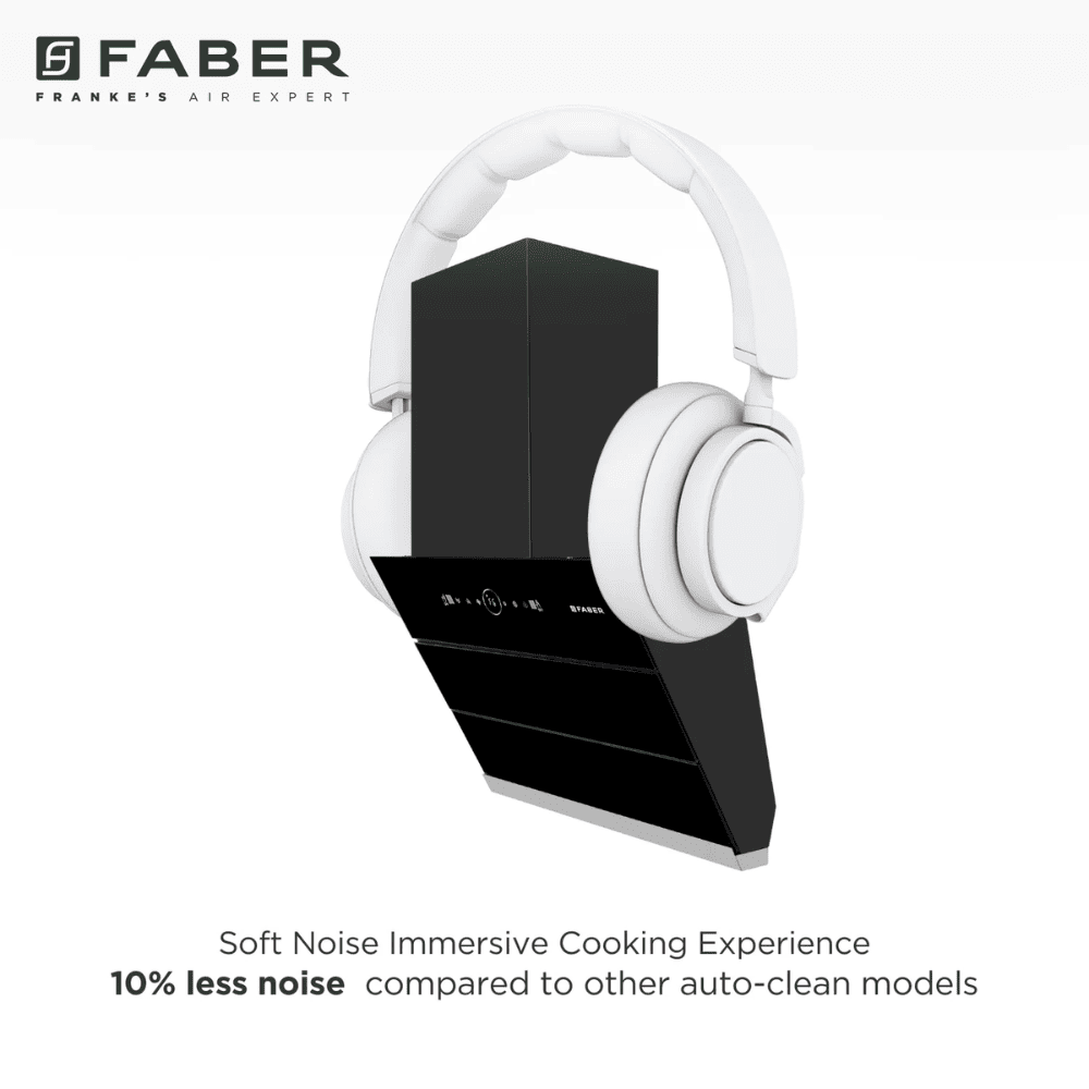 Faber COMET BLDC FL HC, 60 cm 1500 m3/hr Heat Auto Clean Wall Mounted Curved Glass Kitchen Chimney (Black)