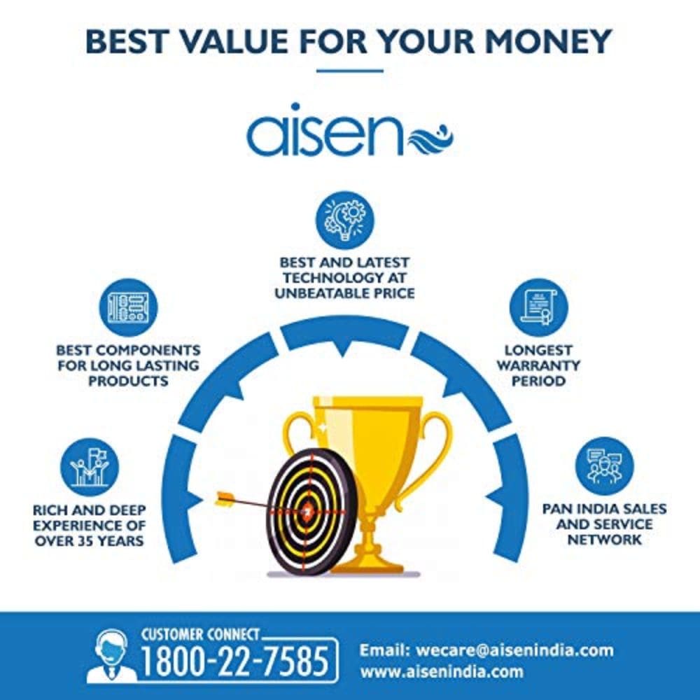 Aisen 110 Watts Bluetooth Tower Speaker/Soundbar (A11UFB500, Black)