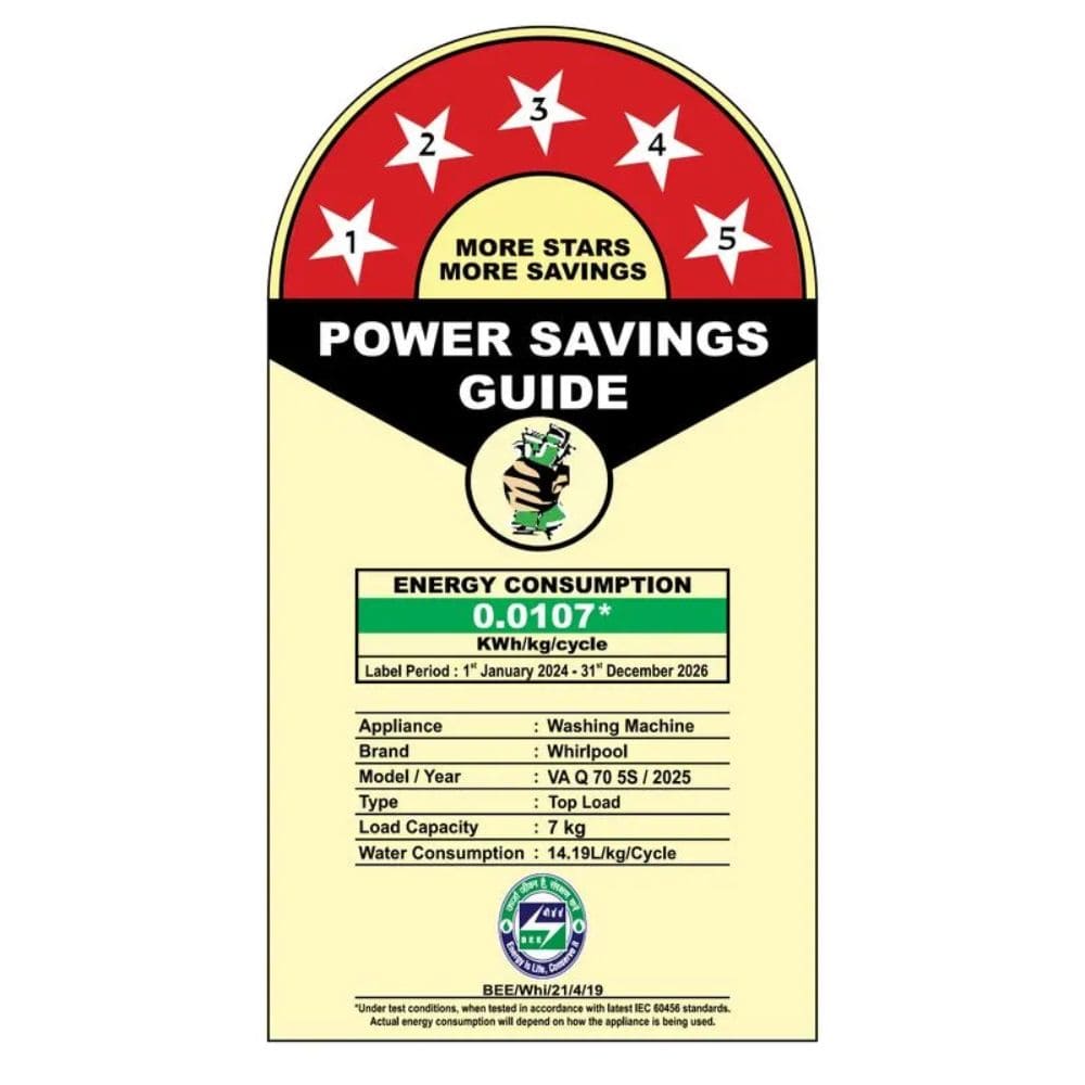 Whirlpool 7 Kg 5 Star Fully-Automatic Top Load Washing machine (WHITEMAGIC ELITE7 GREY 10Yr, Grey)