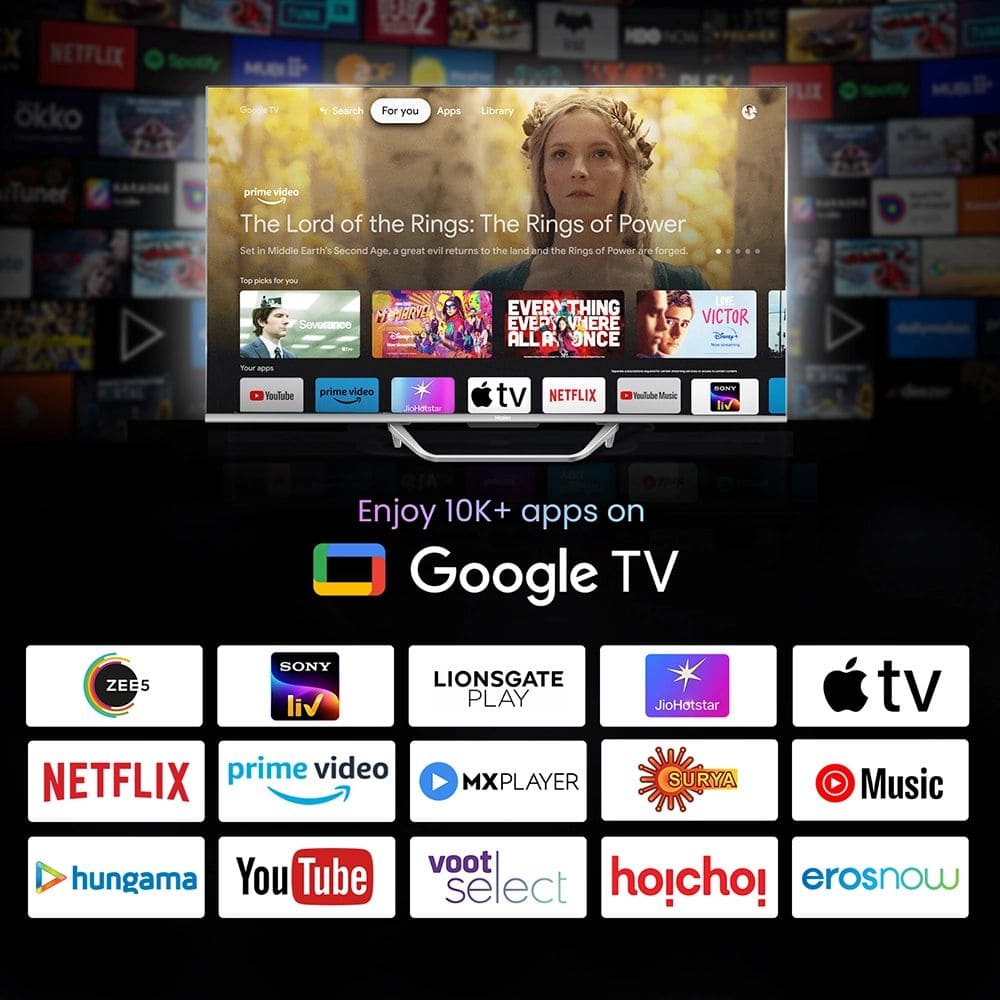Haier H65M80FUX, 65 Inches 4K Ultra HD Smart LED TV, Black
