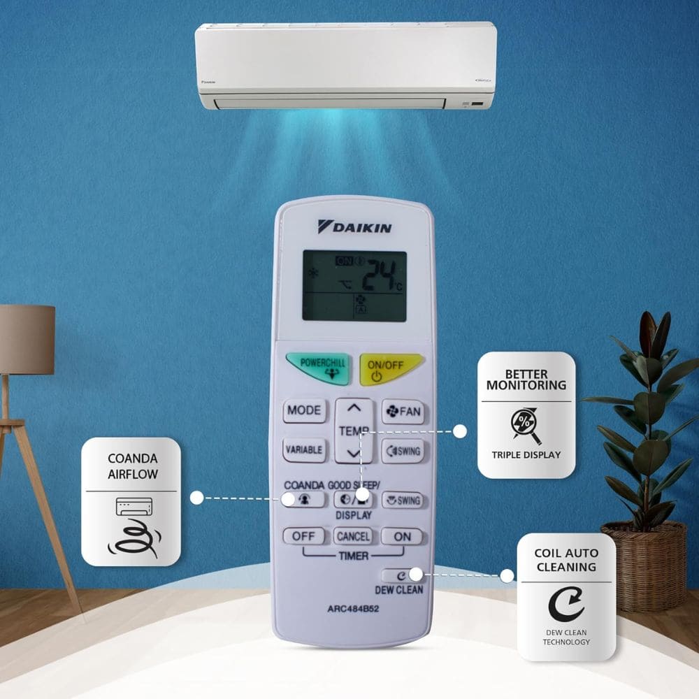 Daikin 2.6 Ton 3 Star Inverter Split Air Conditioner (FTKL90U)