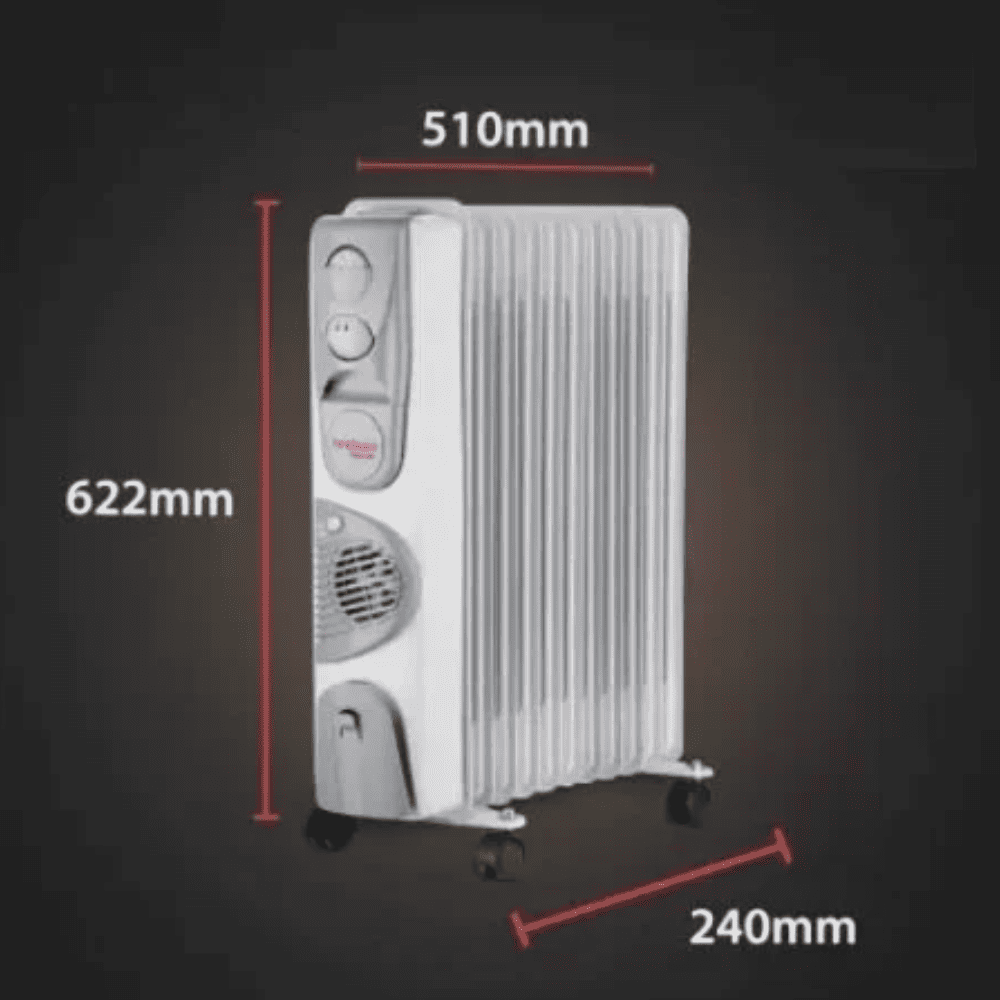 Hindware Atlantic SALOME 11 Fins, 2900 Watts Oil Filled Radiator Room Heater Heater (Atlantic SALOME11f, Grey)