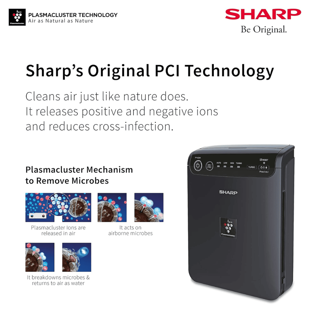 Sharp FP- JC2M-B, Plasmacluster with Pre Filter Portable Car Air Purifie