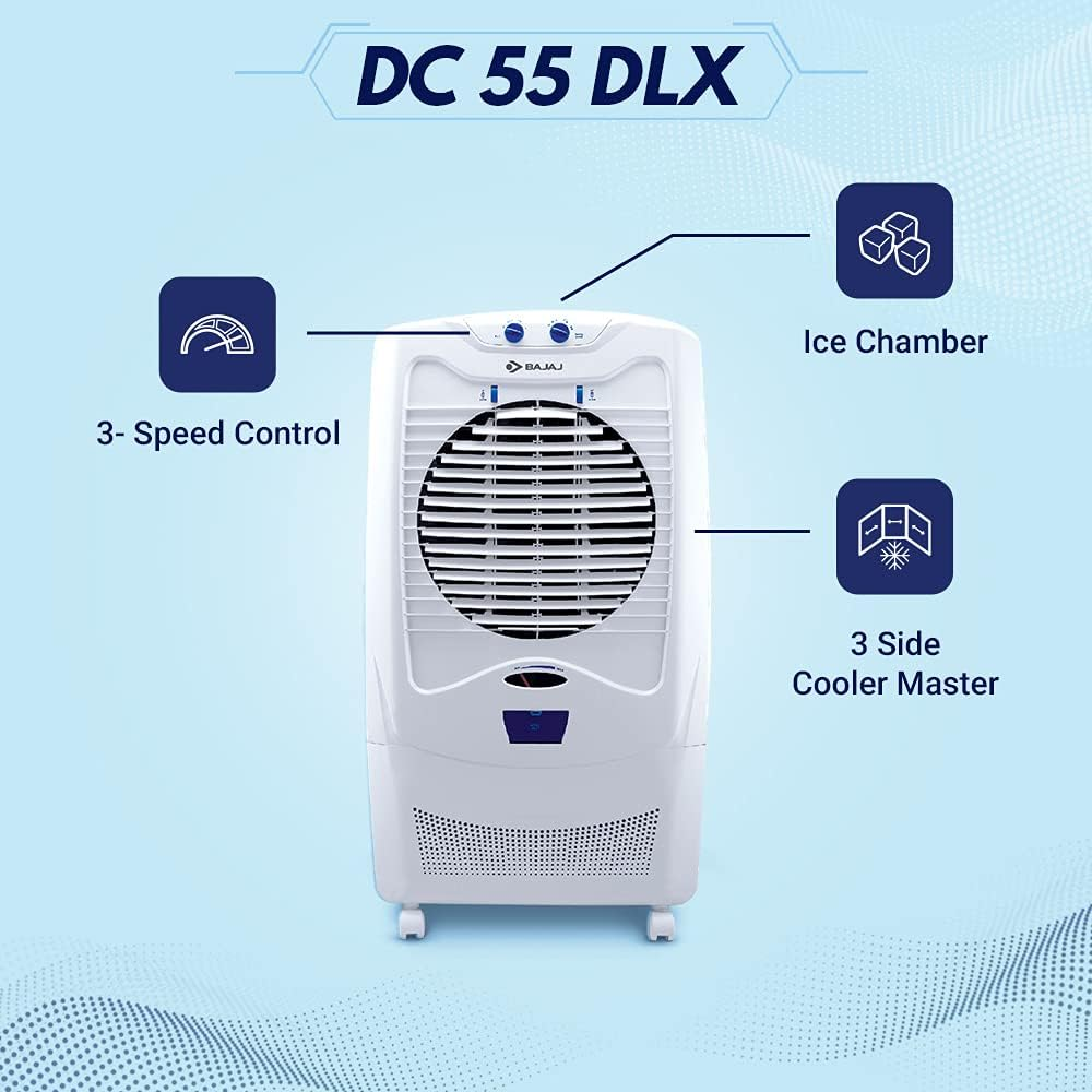 Bajaj 55 Ltrs Portable Desert Home Air Cooler (DC55 DLX New)