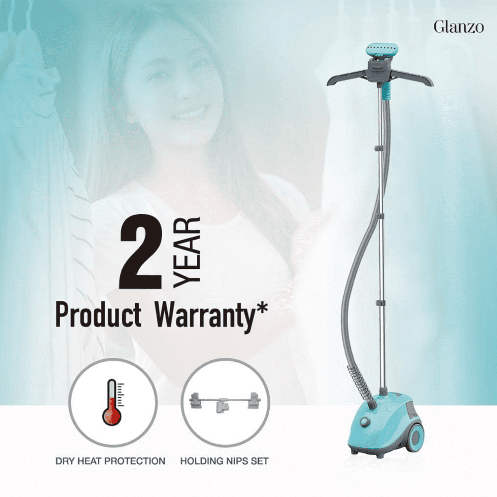 Havells Glanzo, 1650 Watts Garment Steamer (Blue And Grey)