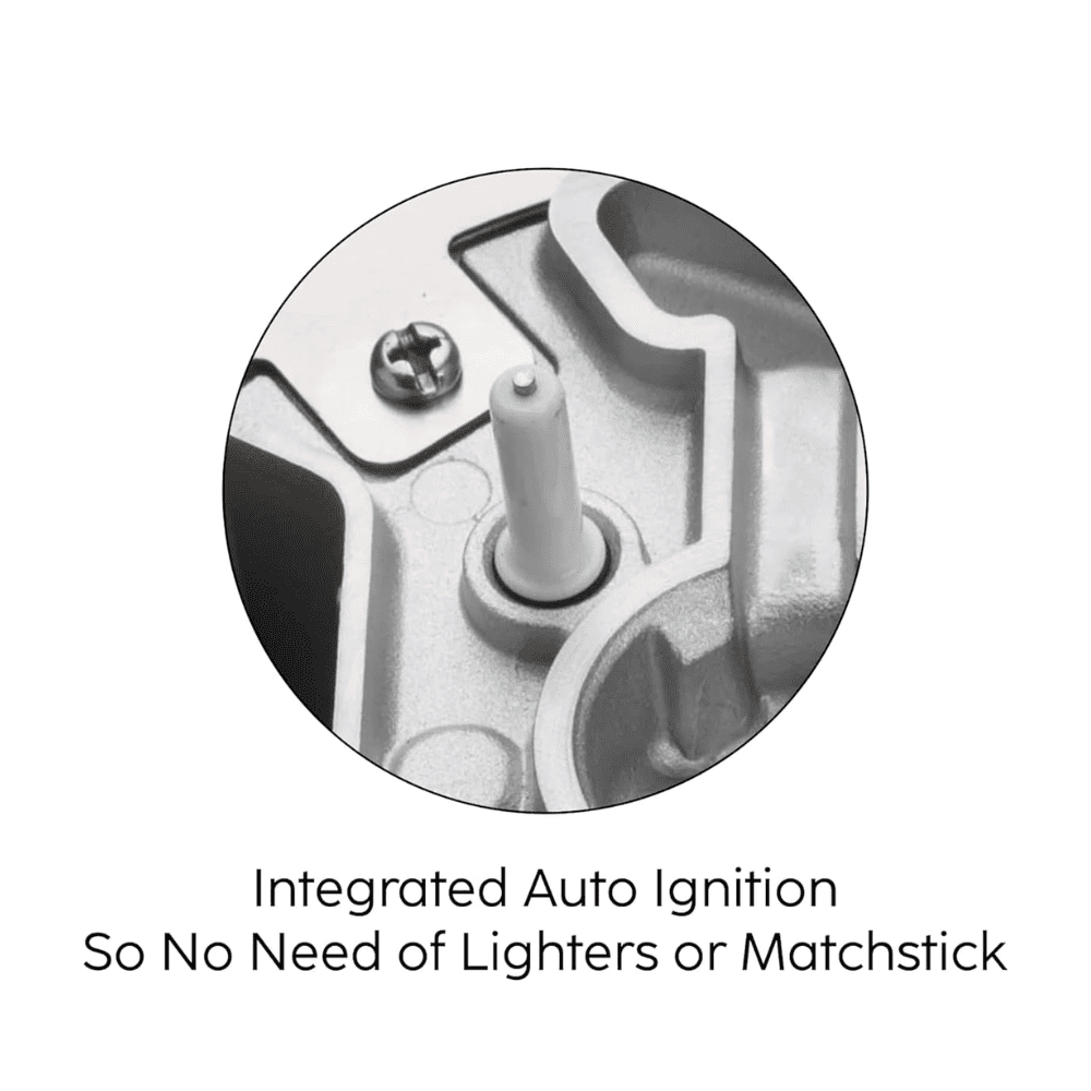 Glen Hob, 1074 SQ FB BL AI, 4 burner 74 cm Auto Ignition Glass Double Ring Forged Burners 2 Medium + 1 Small +1 High Flame Gas Stove (Black)