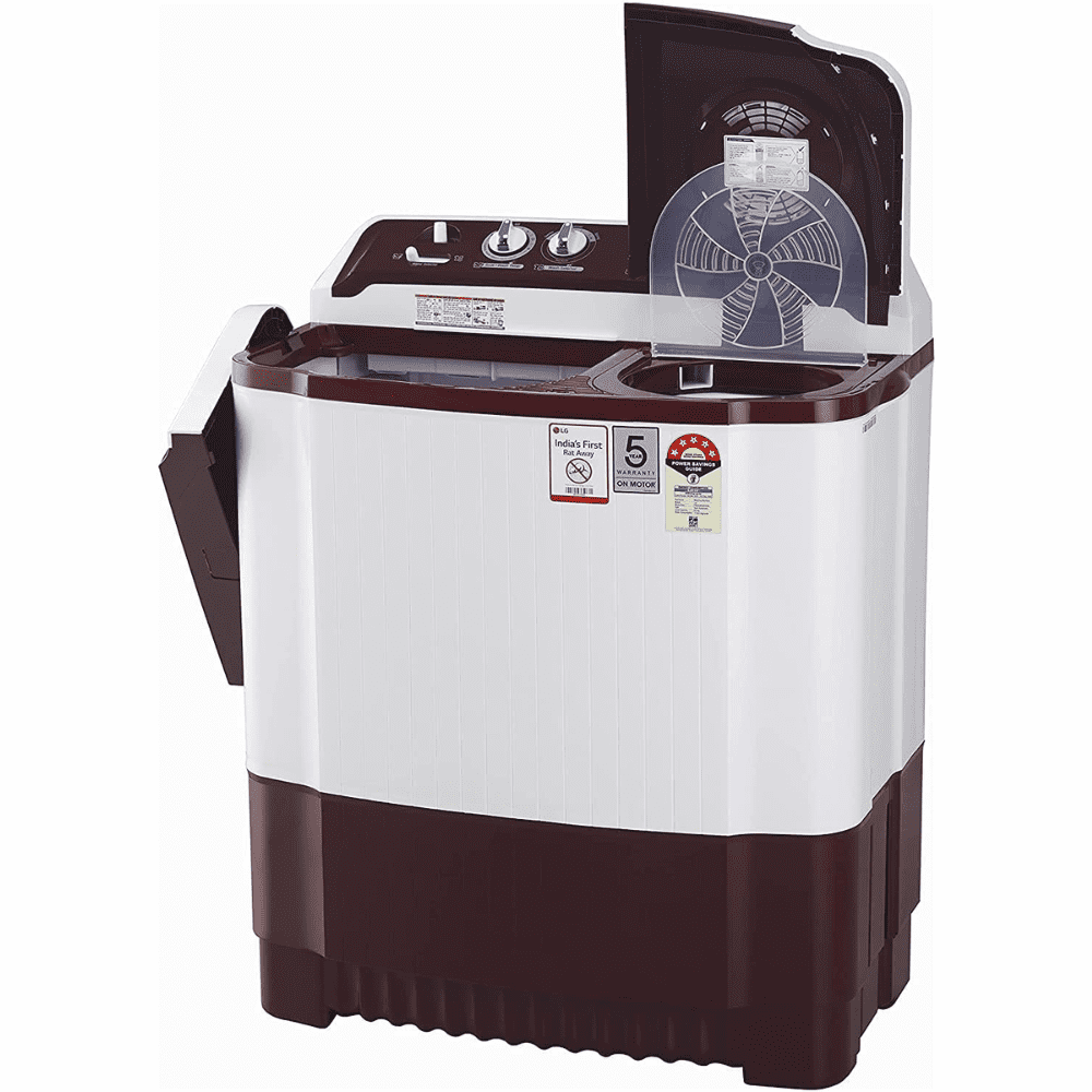 LG 7.5 Kg 5 Star Semi-Automatic Top Load Washing machine (P7510RRAZ, Maroon )