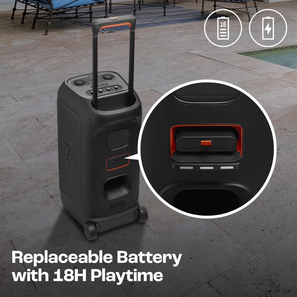 JBL 240 Watts Partybox Portable Bluetooth Speaker (JBLPBSTAGE320IN, Black)
