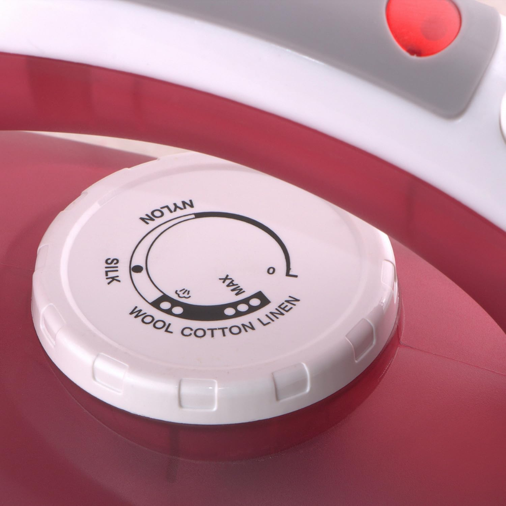 Morphy Richards Plastic Glide, 1250 Watts Steam Iron with Steam Burst, Non-Stick Coated Soleplate (White & Red)