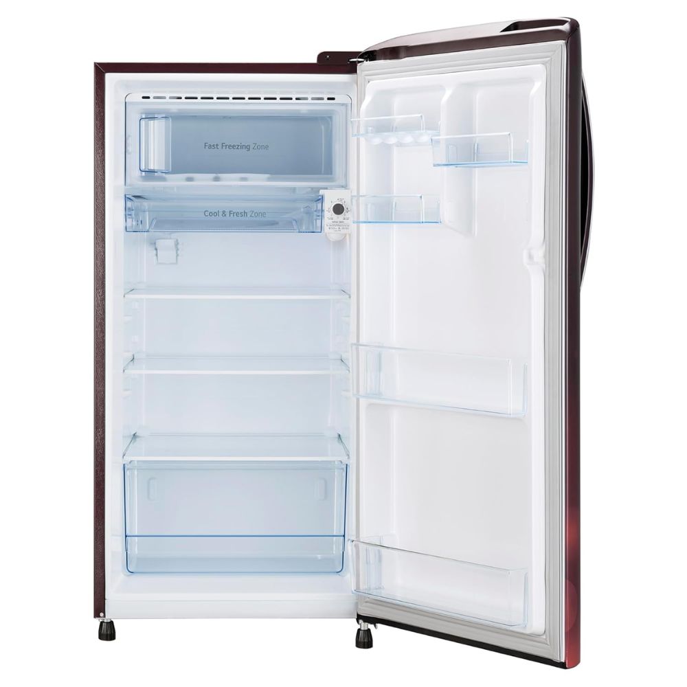 LG 204 Ltrs 3 Star Direct Cool Single Door Refrigerator (GL-B211HSCY, Wine)