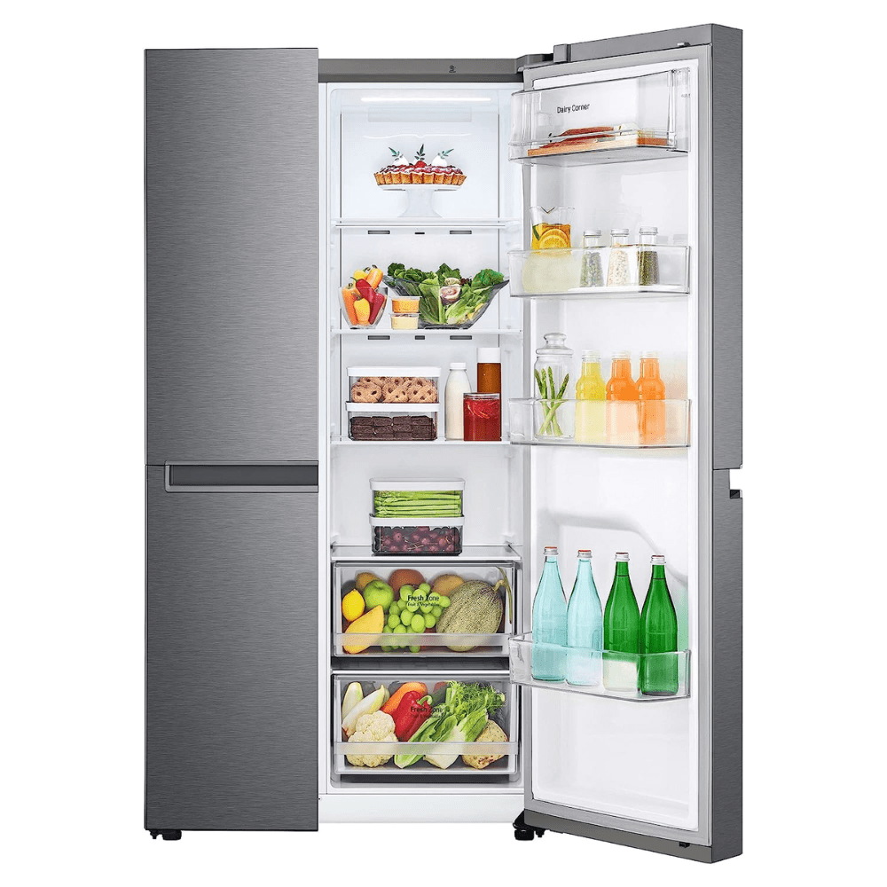 LG 688 Ltrs 5 Star Smart Frost Free Side by Side Refrigerator (GC-B257KQDV, Graphite Steel)