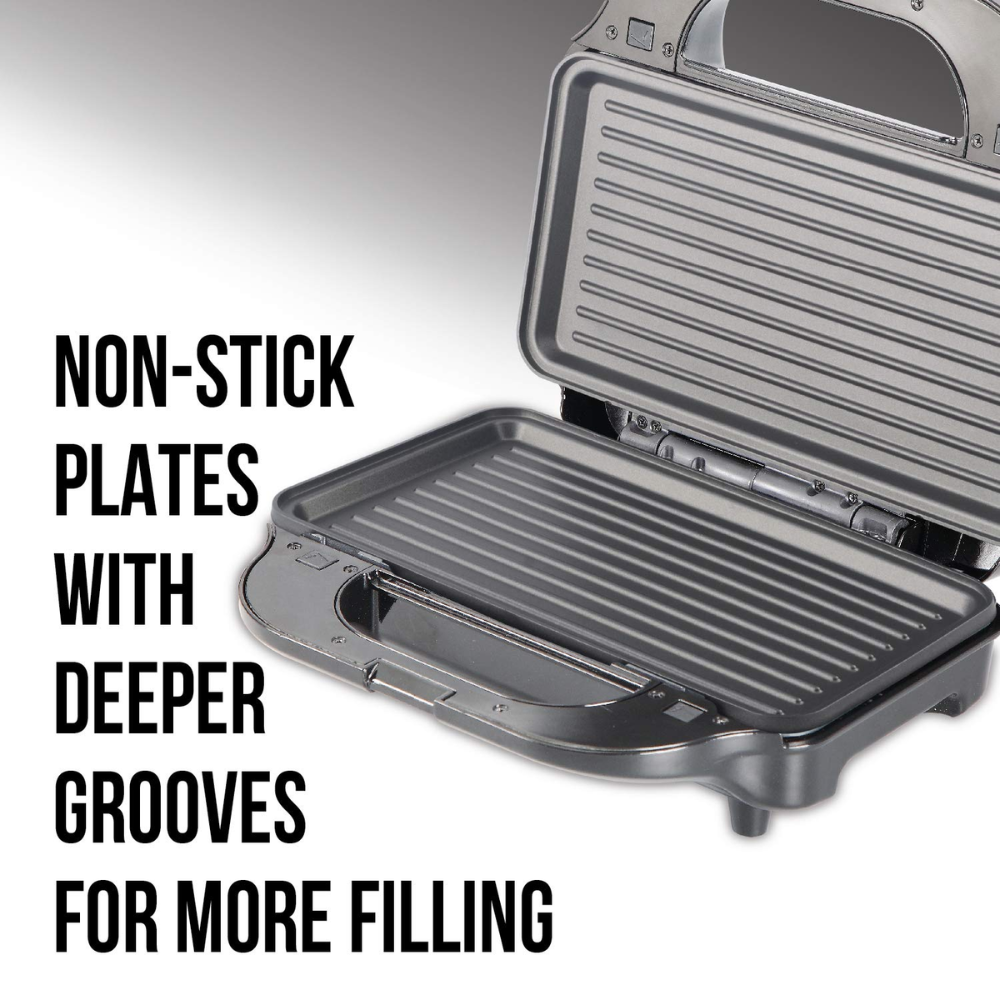 Havells Big Fill-GHCSTDKK090, 900 Watts Multi Grill Sandwich Maker (Black)