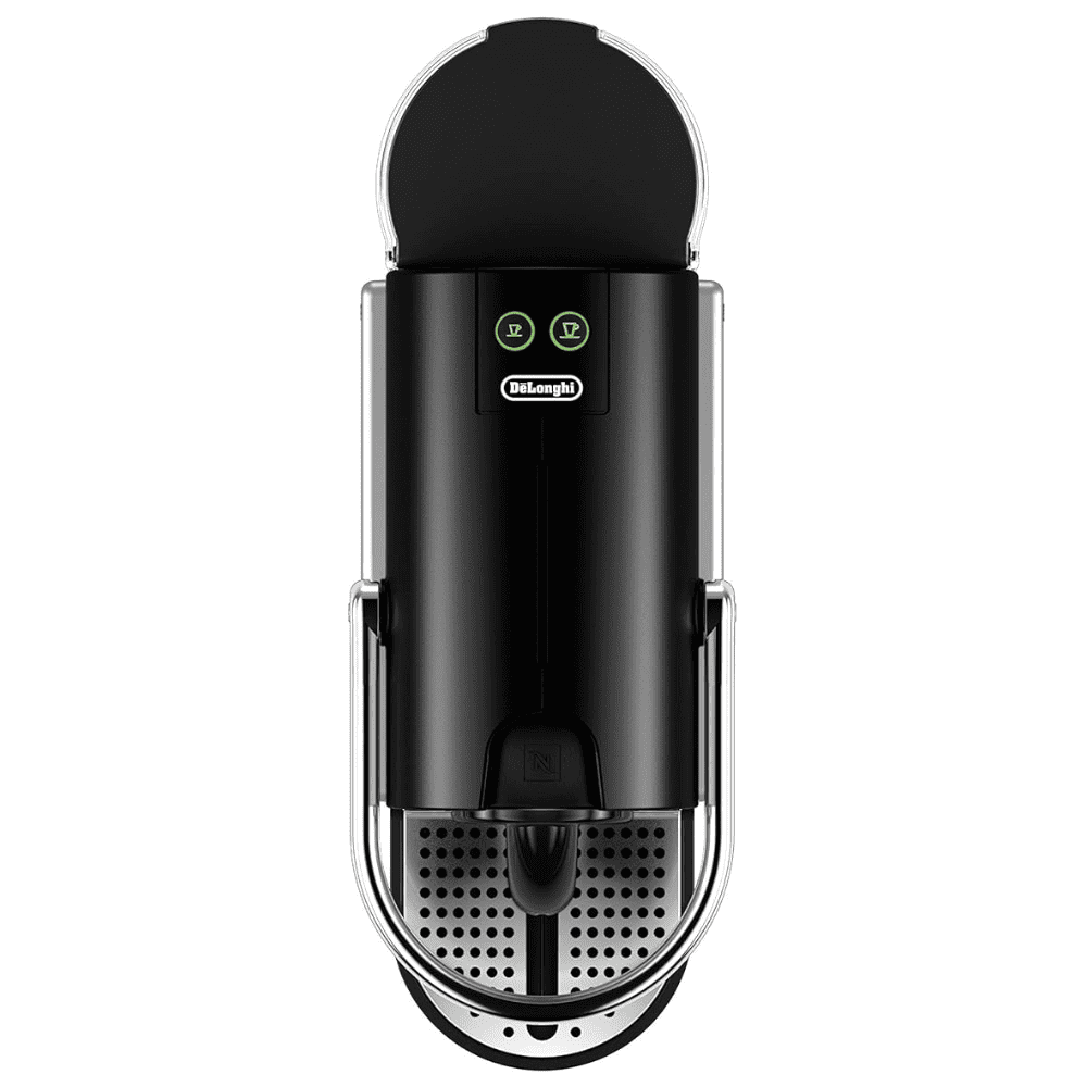 Delonghi EN124S, Nespresso Pixie Aluminium Espresso Capsules Coffee Machine, Sliver Black