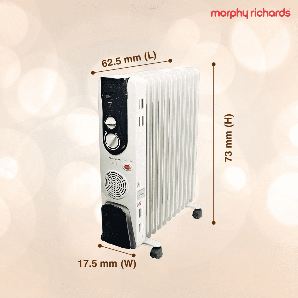 Morphy Richards 11 Straight Fins, 2900 Watts Oil Filled Radiator Room Heater (OFR 11 F, White)