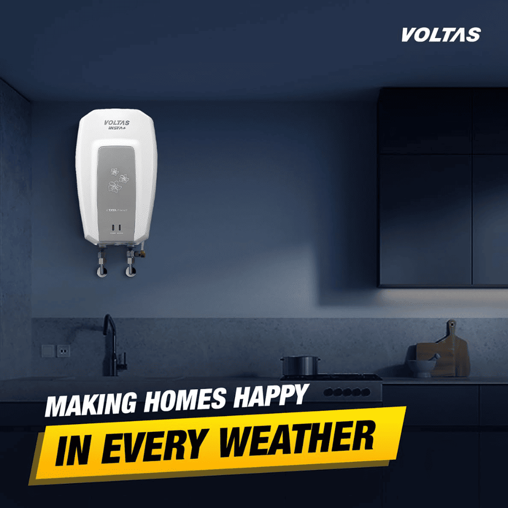 Voltas 5 Ltrs Instant Water Heater Wall Mounting Geyser (INSTA+,White)