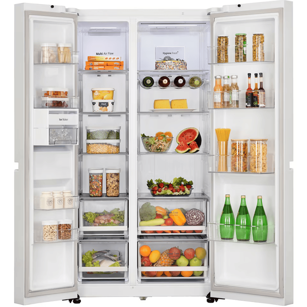 LG 655 Ltrs 3 Star, Inverter Frost Free, Side-by-Side Refrigerator (GL-B257DLW3)