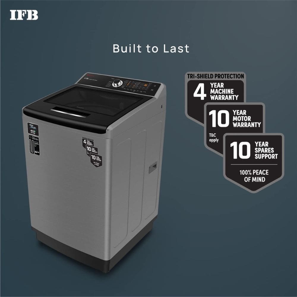 IFB 10 Kg 5 star Fully-Automatic Top Load Washing Machine (TL-SIBS 10.0KG AQUA, Grey)