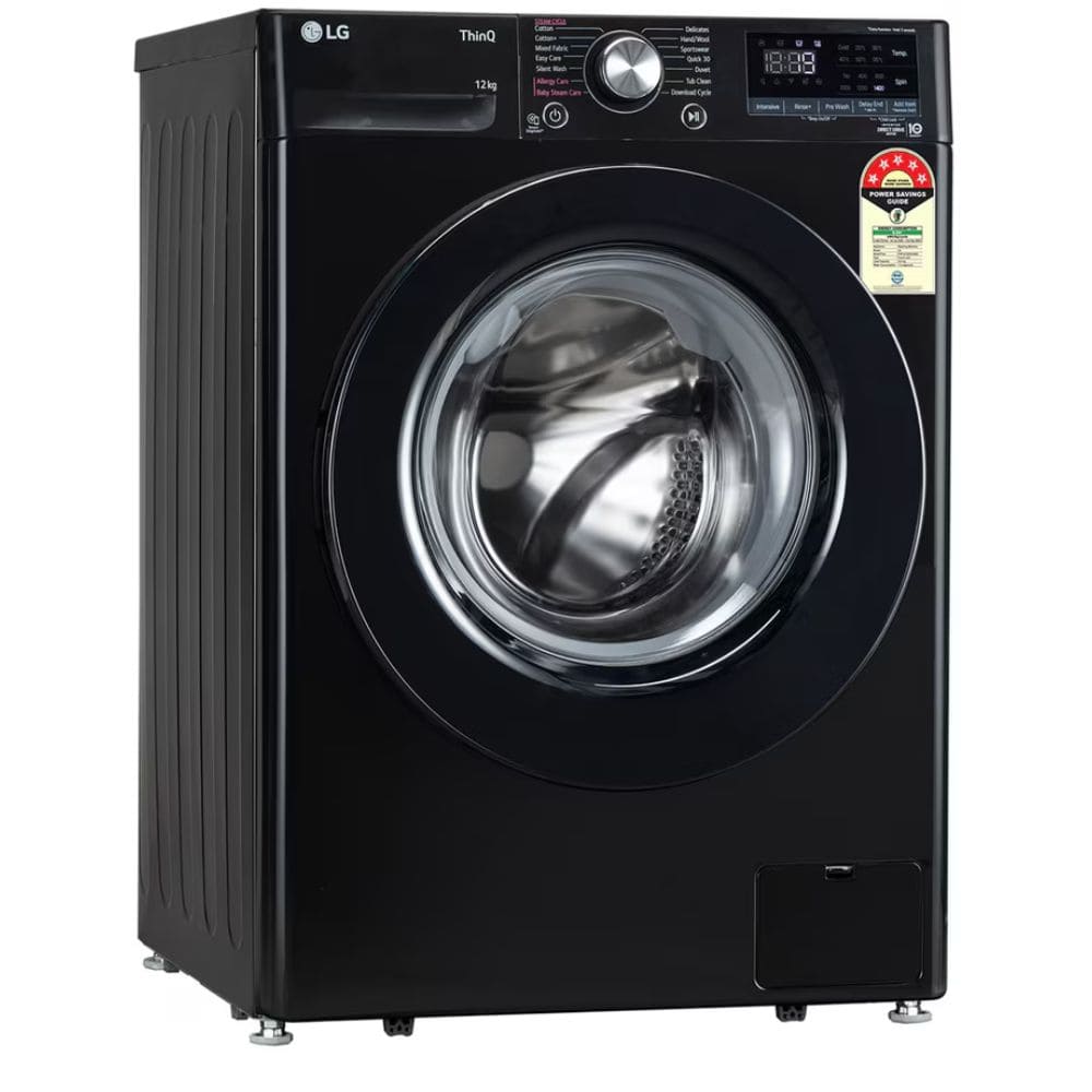 LG 12 Kg 5 Star Fully-Automatic Front Load Washing machine (FHP1412Z3O,Onyx Black)