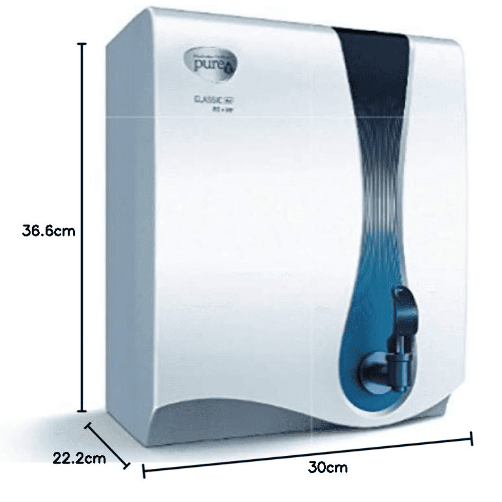 Pureit 7 Ltrs Storage RO+UV+MF Wall Mountable Water purifier (Cassic G2 RO-11999, Blue & White)