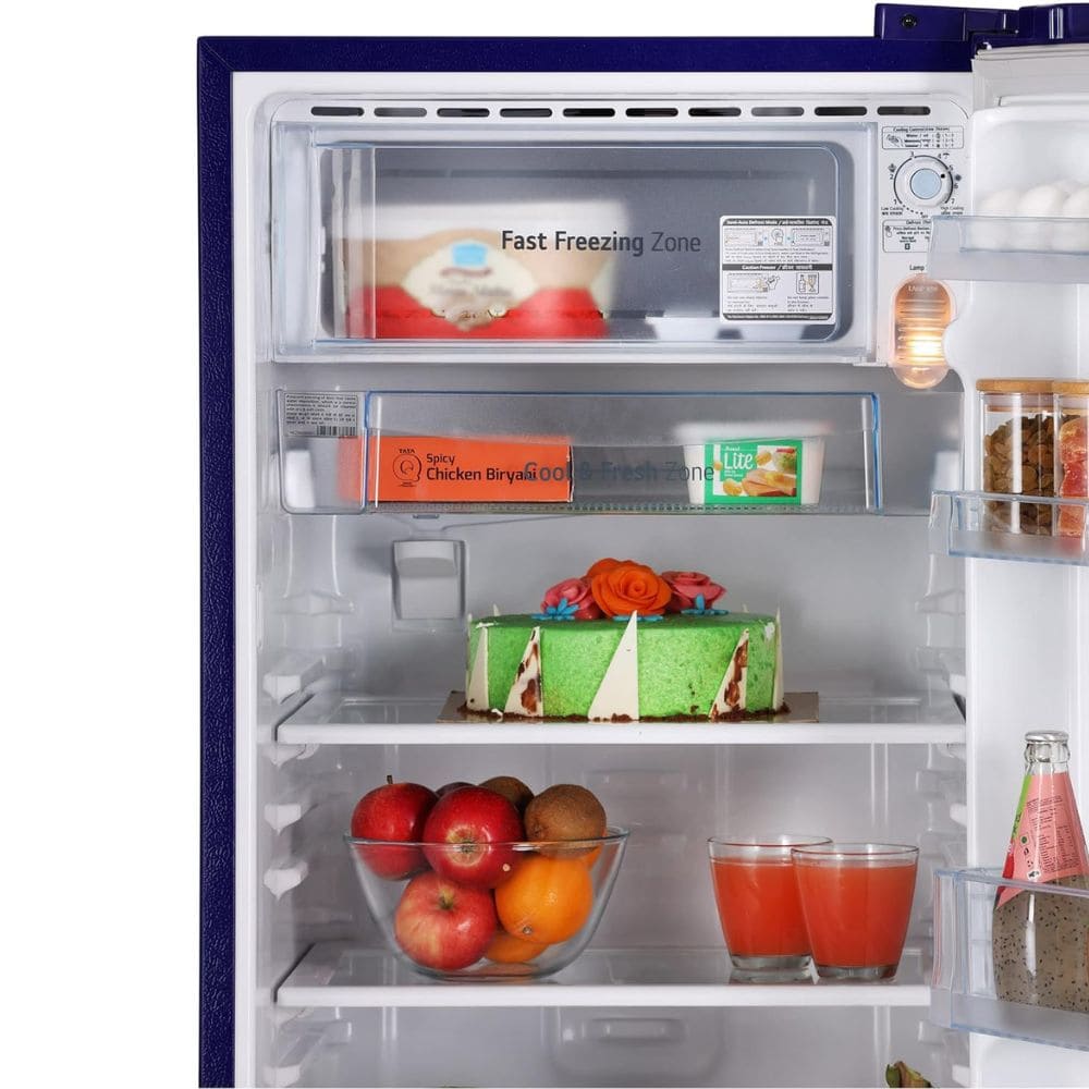 LG 190 Ltrs 3 Star Inverter Direct Cool Single Door Refrigerator (GL-B199OBEC, Blue Euphoria)