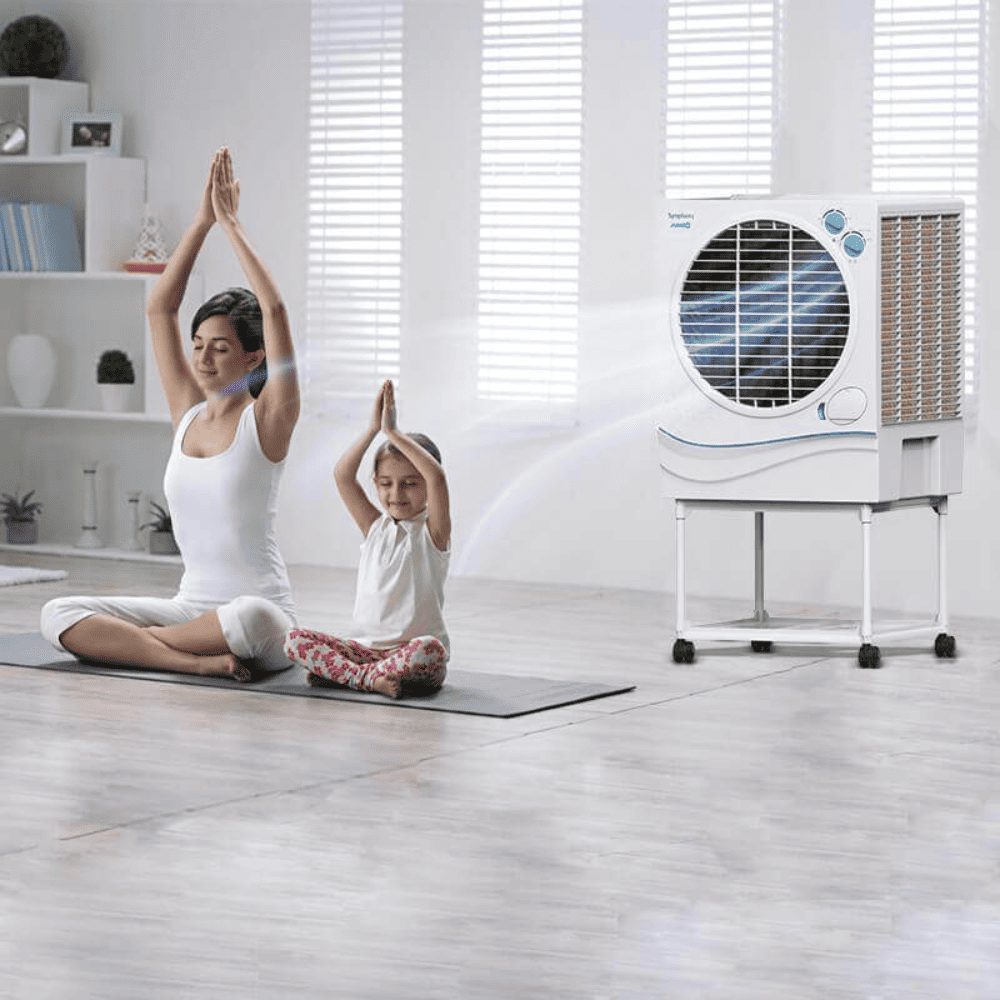 Symphony 51 Ltrs Desert Air Cooler with Trolley (JUMBO51L)