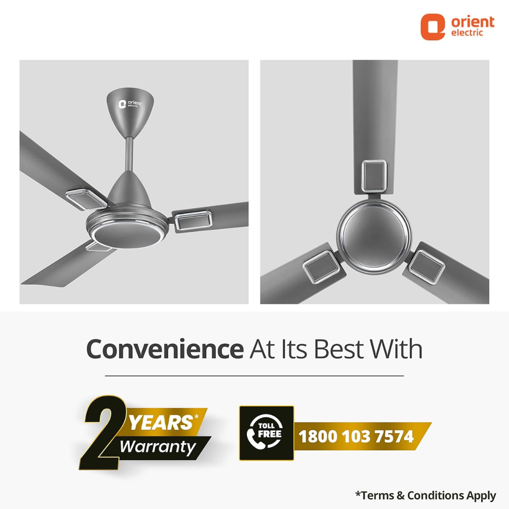 Orient Electric 900mm 3 Blades Ultra High Speed Ceiling Fan (Falcon Deco)