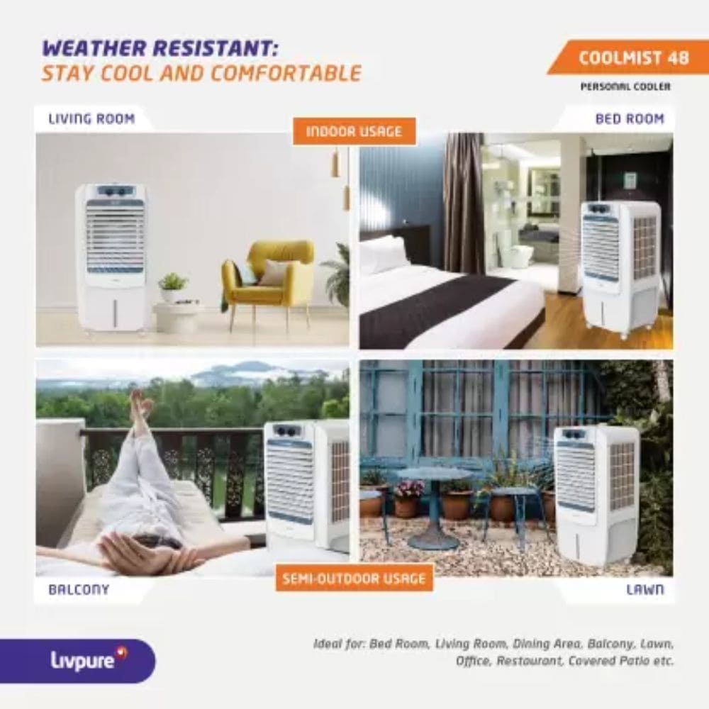 Livpure 48 Ltrs Desert Room/Personal Air Cooler (liv-coolmist-48L)