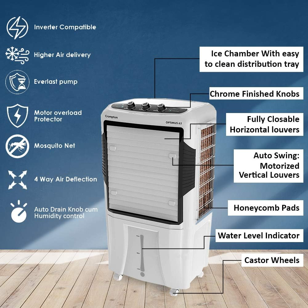 Crompton 65 Litres Desert Air Cooler (OPTIMUS65)