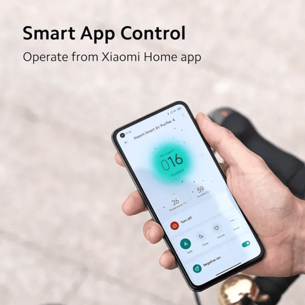 MI Xiaomi 4 Best Purified & Fast Purification in 7 Mins Smart Air Purifier (Xiaomi 4, White)