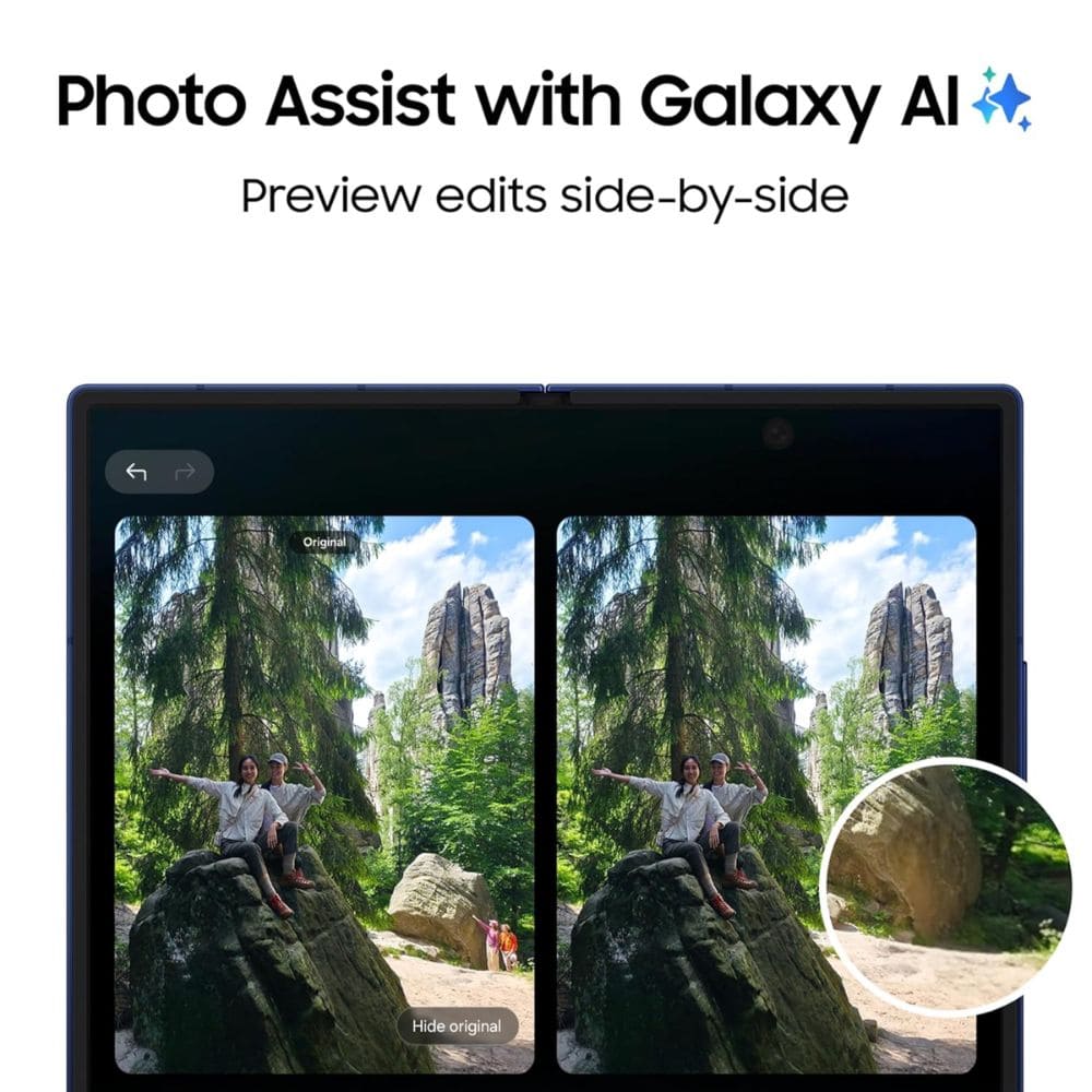 Samsung Galaxy Z Fold7 5G AI Smartphone with Ultra Sleek Design (Blue Shadow,12GB RAM, 256GB Storage)