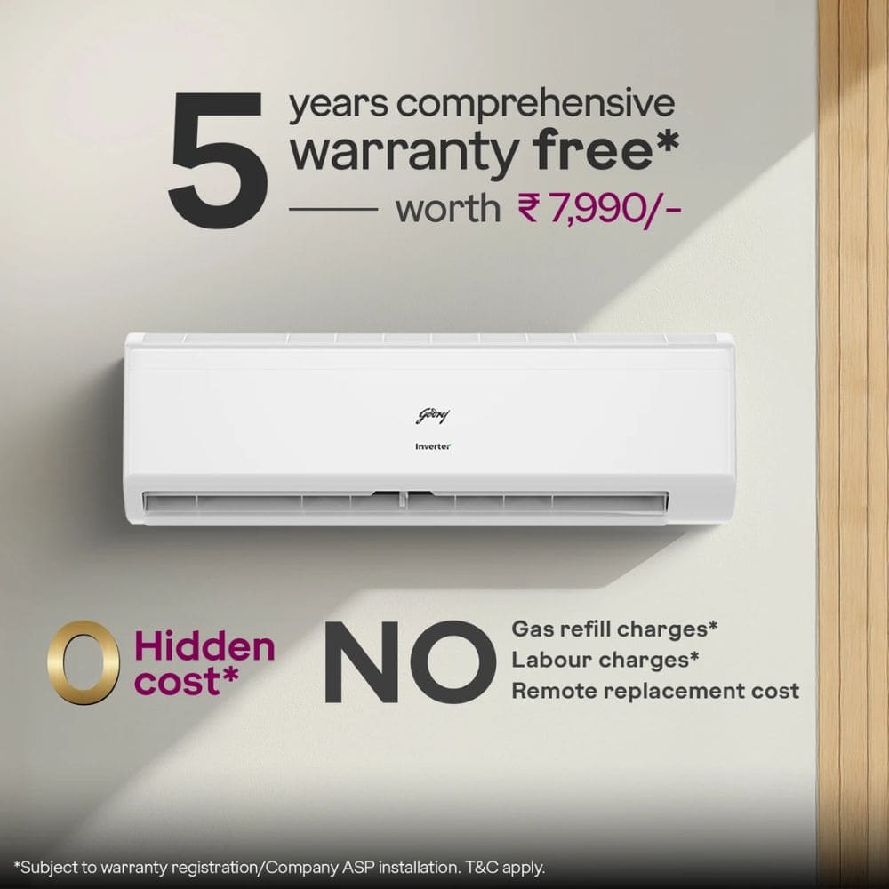 Godrej 1.5 ton 5 Star Inverter Split Air Conditioner (SIC 19STC5)